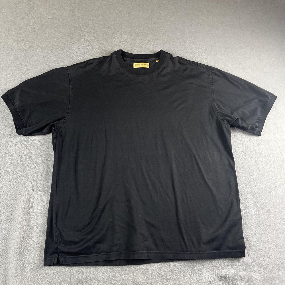 Vintage Tricots St Raphael 100% Mercerized Cotton T-Shirt XL Black Short Sleeve